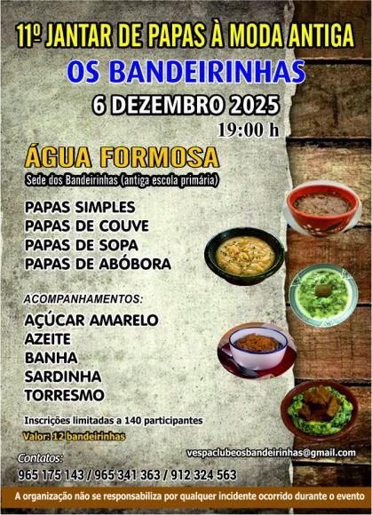 11.&ordm; Jantar de Papas &agrave; Moda Antiga